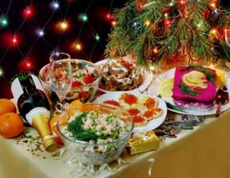 Экономичный набор продуктов для новогоднего стола. тет-а-тет для влюбленной пары. Экономное меню на новогодний стол: салаты