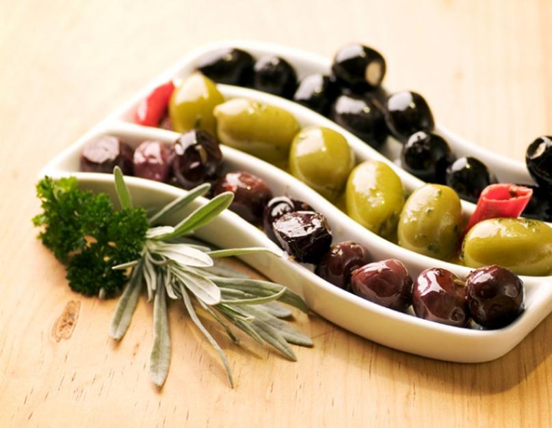 Различие между оливками и маслинами. Чем отличаются черные и зеленые плоды? Для мочеполовой системы