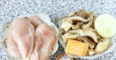 Мясные мешочки с грибами и сыром Мясные кулечки с грибами и сыром