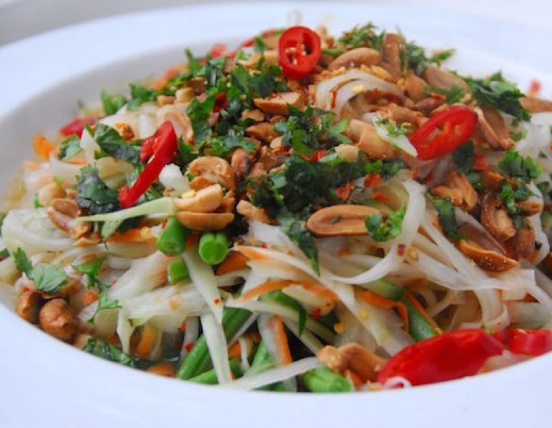 Салат с курицей в тайском стиле. Тайские салаты для самых требовательных гурманов! Несколько фактов о тайской кухне