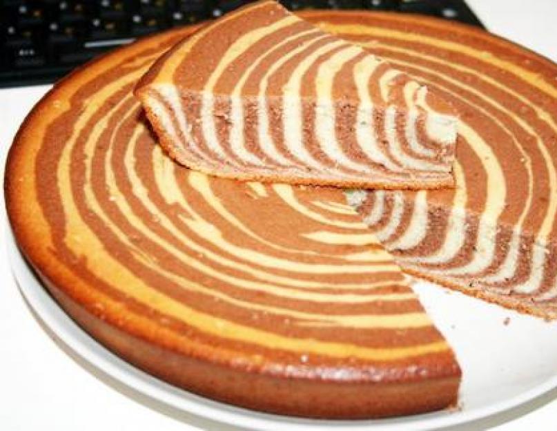 Торт зебра простой рецепт без сметаны. Готовим дома торт зебра — очень красивый праздничный рецепт. Бисквитный торт зебра - секреты приготовления