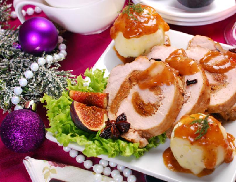 Новогоднее второе блюдо из мяса. Новогодние мясные блюда – свиная рулька в пиве. Ростбиф с картофельным пюре