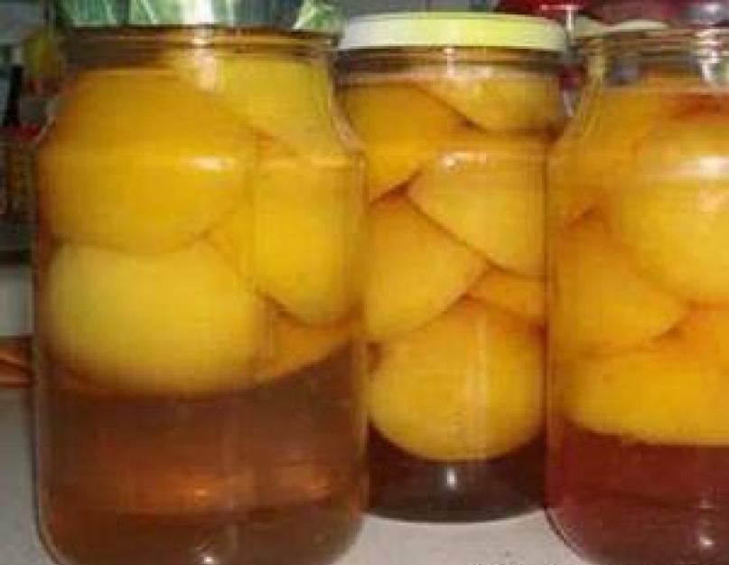 Любимые консервированные персики в сиропе на зиму. Быстрый компот из персиков на зиму (без стерилизации)