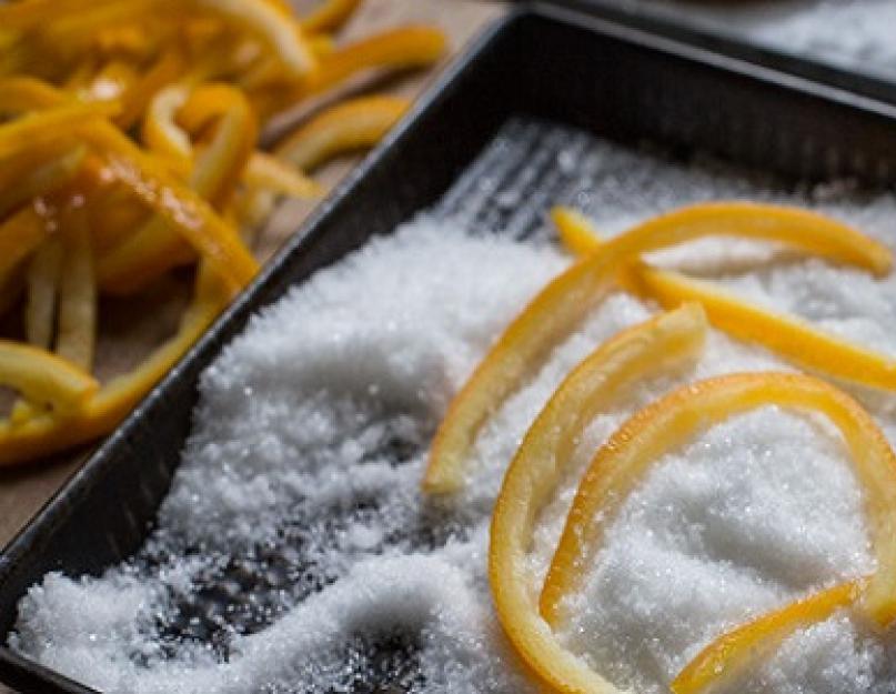 Апельсиновые корки в сахаре рецепт. Цукаты из апельсиновых корок - вкусные и полезные рецепты домашних сладостей. Как приготовить цукаты из корок апельсина в домашних условиях