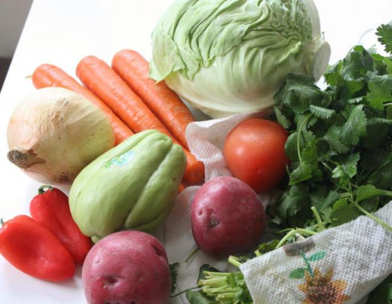 Летнее овощное рагу с картошкой. Пошаговый рецепт овощного рагу с картошкой. Рагу из овощей с мясом и фасолью - рецепт сытного блюда
