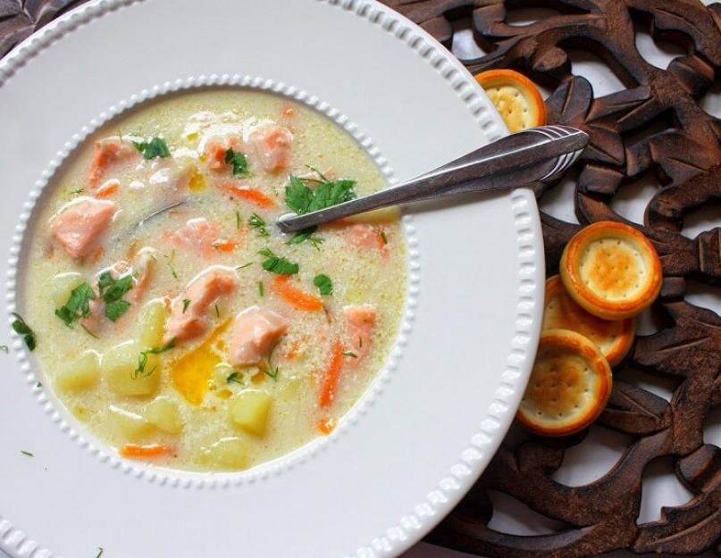 Норвежский суп из семги рецепт. Рыбный суп со сливками: рецепты из семги, лосося и форели по-фински и норвежски