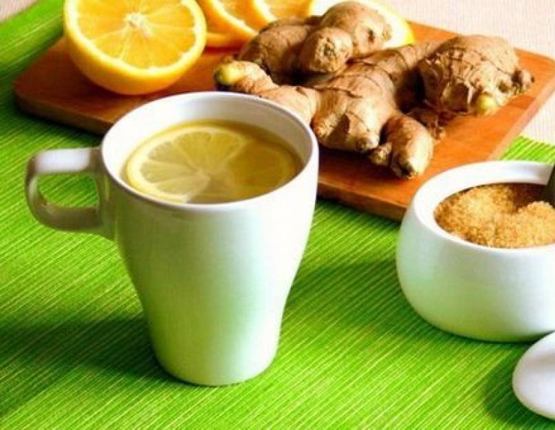 Recette de thé au gingembre pour perdre du poids.  Gingembre avec jus de carotte et d'orange.  recette de thé au citron