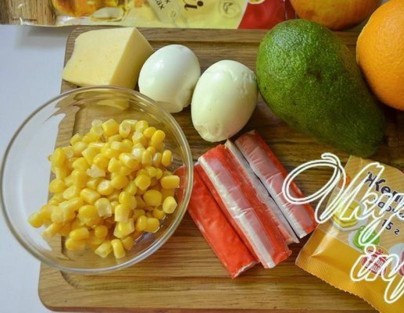 Салат с крабовыми палочками и авокадо. Салат с крабами и авокадо: лучшие рецепты
