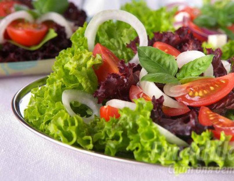 О пользе овощных салатов для похудения. Калорийность овощей