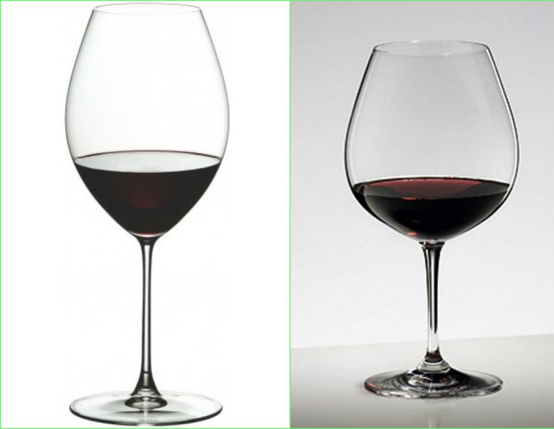 Tous types de lunettes et leurs noms.  Le couple parfait : choisir des verres pour boire