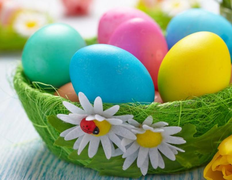 Что сделать чтобы яйца лучше красились. Необычные Пасхальные яйца с тканевым узором. Полосатые пасхальные яйца - легко и просто