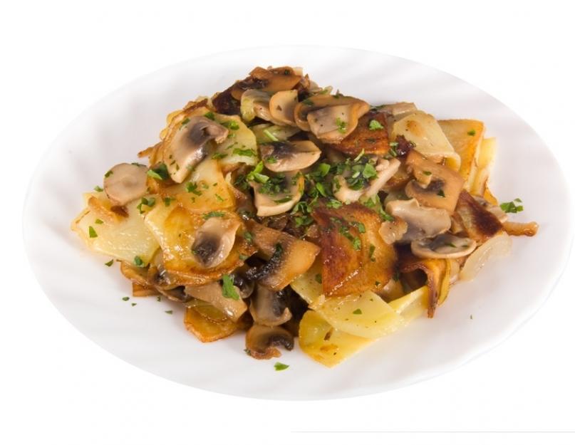 Грибы с картошкой постные. Универсальное блюдо: тушеная картошка с грибами. Картофель, тушенный с мясом и грибами