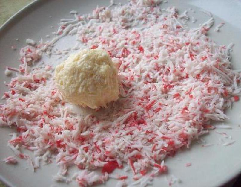 Закуска рафаэлки с крабовыми палочками рецепт с фото пошаговый