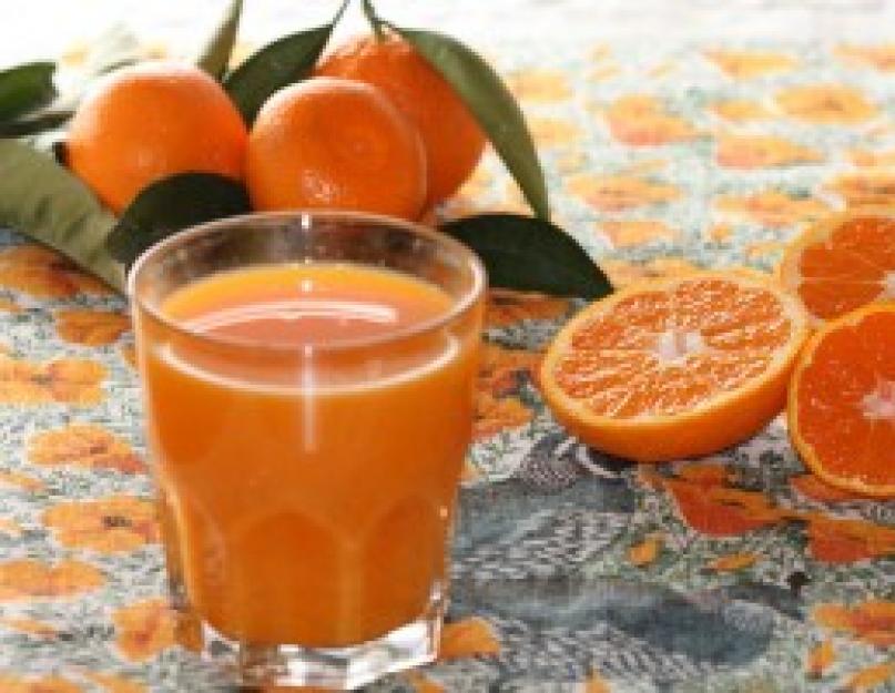 Мандариновый витаминный сок. Полезный свежий сок. Особенности и получение