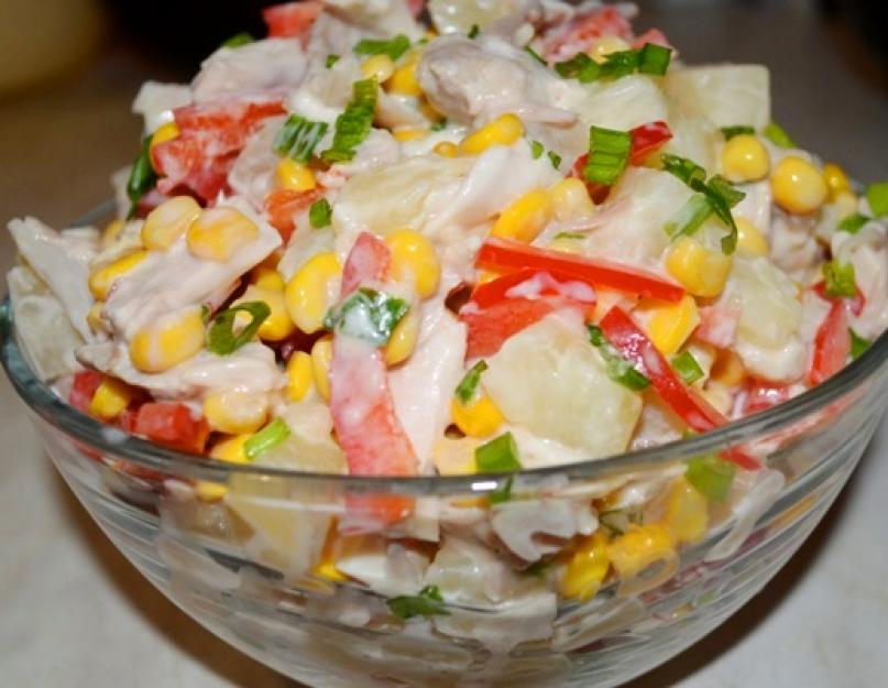 Вкусный овощной салат на день рождения. Вкусный и простой салат без майонеза. Салат Цезарь с копченой курицей