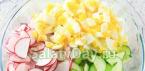 Salade de radis au concombre et œuf