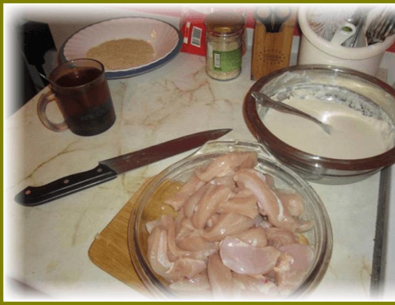 Палочки из куриной грудки в кляре. Рецепты куриных палочек в панировке и в кляре. Ингредиенты на четыре порции