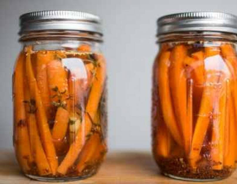Рецепт маринованной моркови на зиму целиком. Морковь, маринованная целиком на зиму в банках. Маринованная морковь рецепт быстрого приготовления