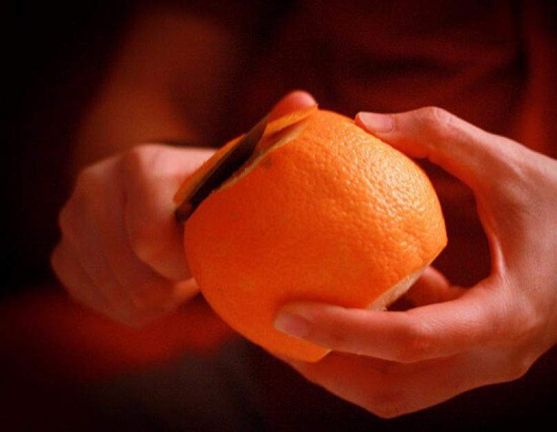 Что можно сделать из апельсиновых шкурок. Цедра апельсина - естественный освежитель воздуха. Полезные свойства и состав