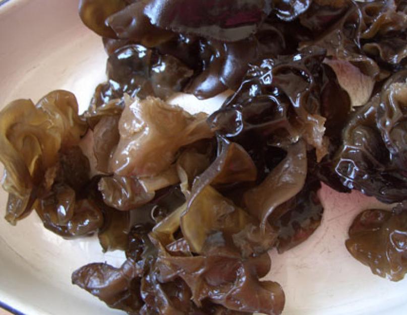 Белый китайский гриб. Оригинальная китайская закуска из древесных грибов. Как сделать домашний салат из китайских древесных грибов