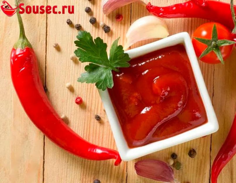 Ketchup aux tomates pour l'hiver - recettes dorées.  Comment utiliser le ketchup prêt à l'emploi ?  Ketchup aux tomates pour l'hiver : des recettes pour tous les goûts