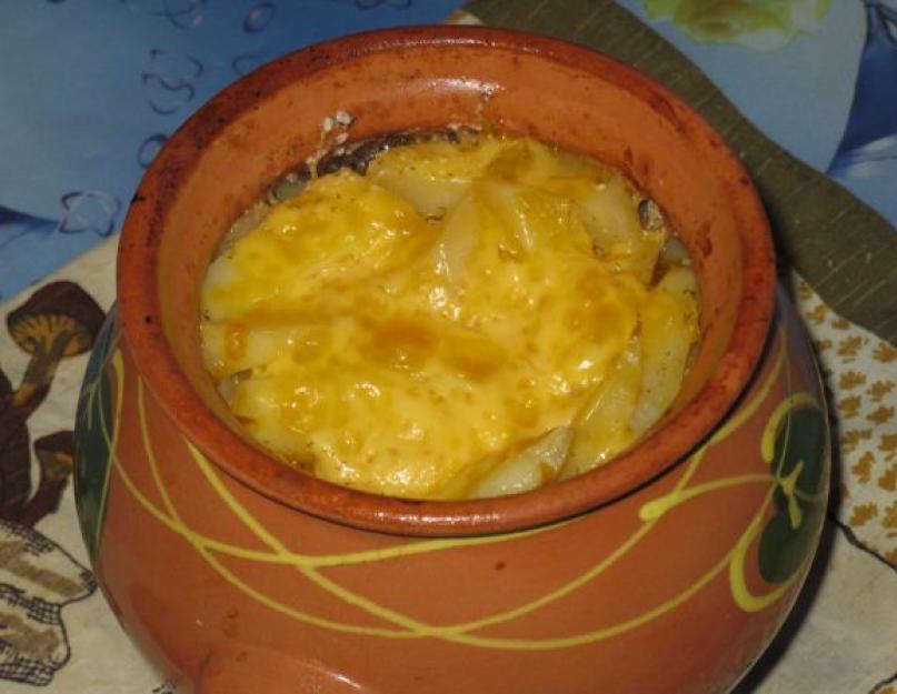 Курица в с картошкой в горшочке в духовке рецепт с фото