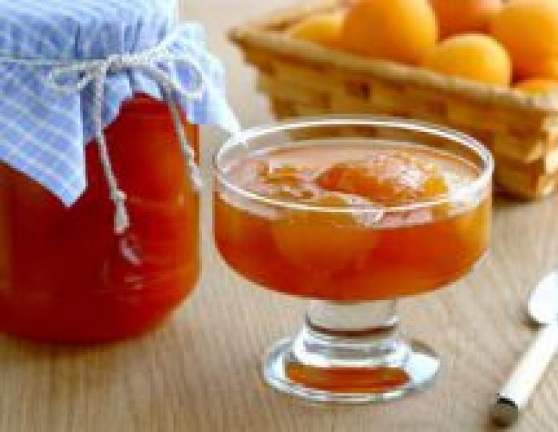 Gelée d'abricot.  Confiture à la gélatine - recette aux cerises et au vin.  Délicieuse confiture d'abricots en tranches avec noyaux - recette sans eau