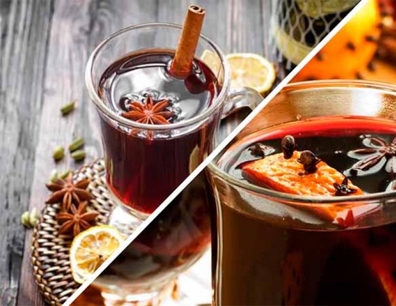 Nous fabriquons un délicieux vin chaud à partir de vin rouge.  Vin chaud au café - recette à l'orange.  Vin chaud au rhum, vin blanc et raisins secs