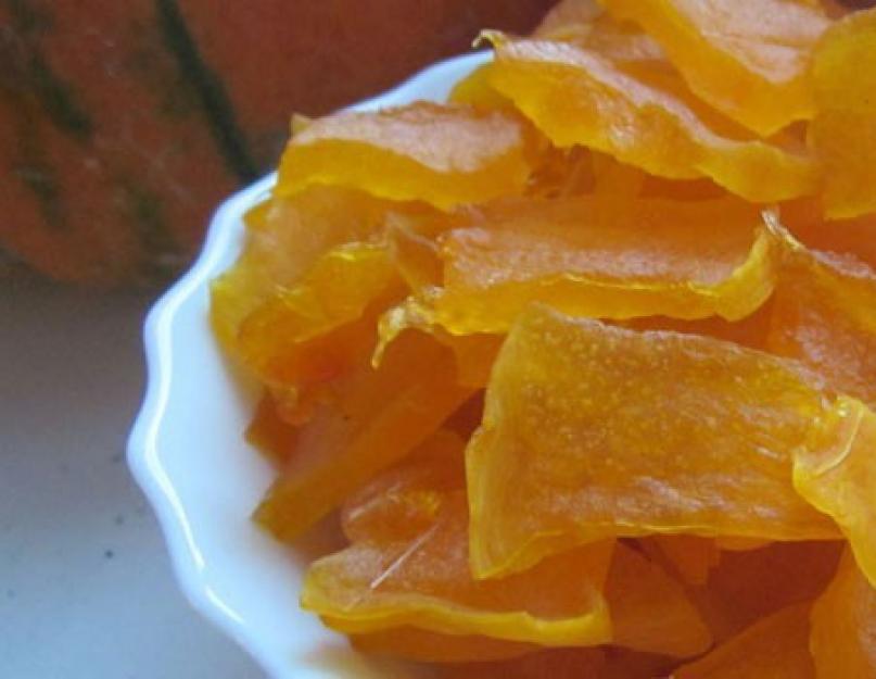 La recette du potiron confit est simple.  Citrouille confite.  Pour préparer des fruits confits à partir de telles matières premières, vous devez utiliser