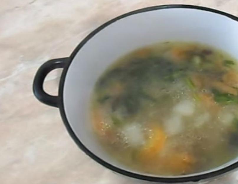 Суп с замороженными белыми грибами и картошкой. Суп грибной