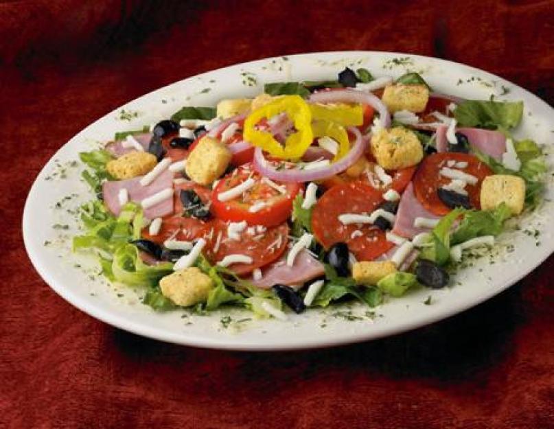 İtalyan salataları.  İtalyan salataları İtalyan salatası adım adım tarif