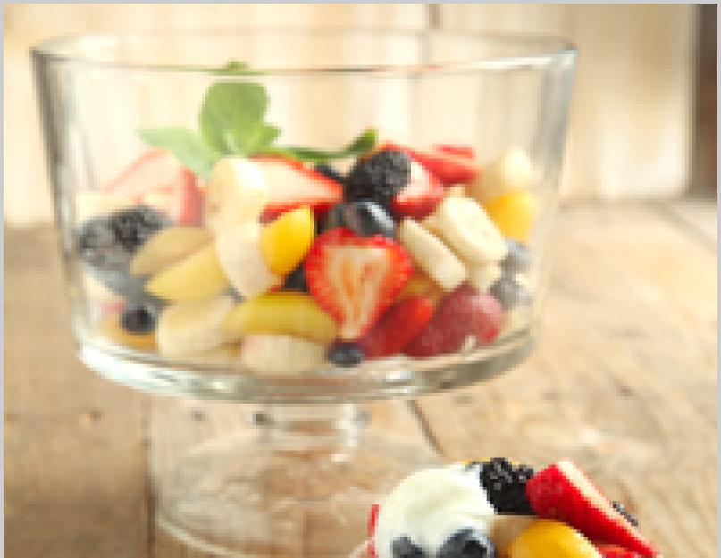 Comment faire une salade de fruits avec du yaourt nature maison.  Salade de fruits au yaourt - recettes simples pour enfants et adultes