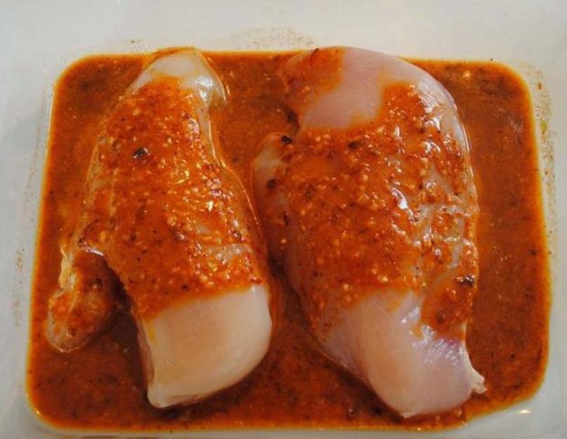 Marinade pour poulet grillé comme sur les étals.  Comment préparer une marinade au vin.  Comment faire une marinade de tomates