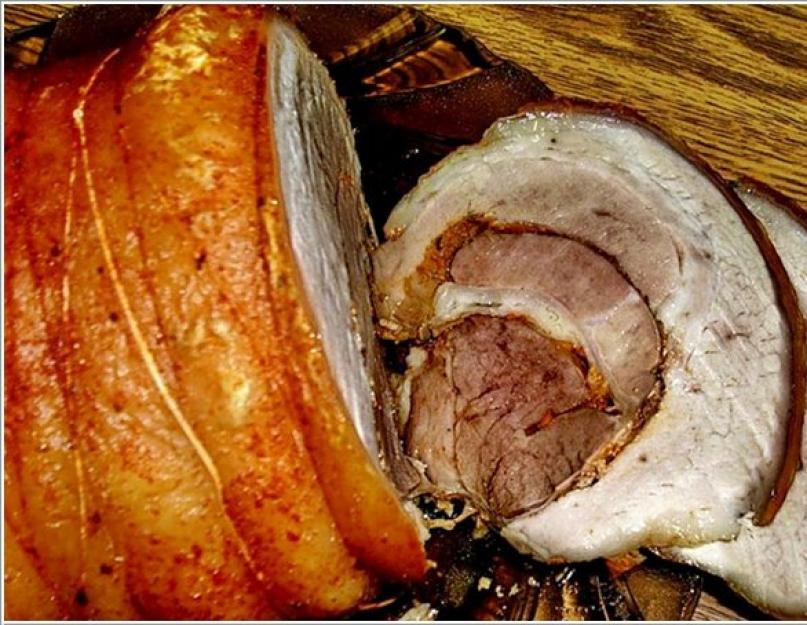 Рулет из брюшины свинины в духовке рецепт с фото пошагово