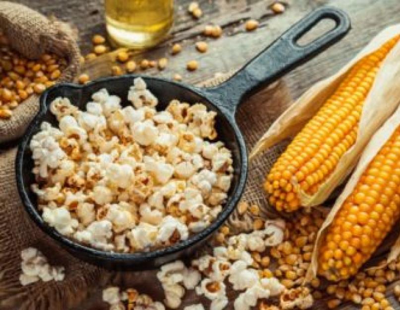 Comment est fabriqué le pop-corn.  Comment faire du pop-corn salé à la maison : recette.  Quels sont les avantages du pop-corn