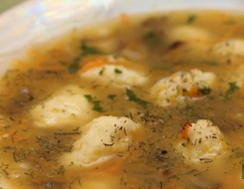 Суп грибной с галушками рецепт. Суп с галушками: пошаговые рецепты аппетитного блюда. Грибные, куриные, овощные супы с галушками (пошагово, подробно, с секретами). Пошаговое приготовления блюда