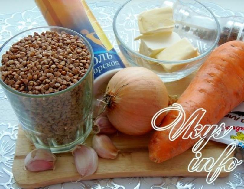 Как варить гречку с луком и морковью. Гарнир из гречки с морковью и луком. Гречка в горшочке
