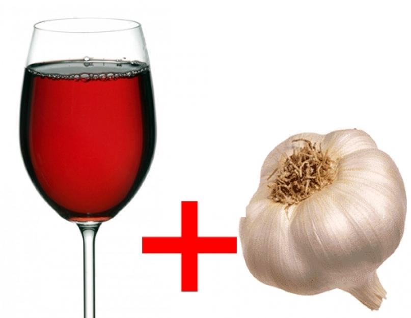 Sarımsaklı kırmızı şarap kan damarları için etkili bir tedavidir!  Sarımsak tentürü
