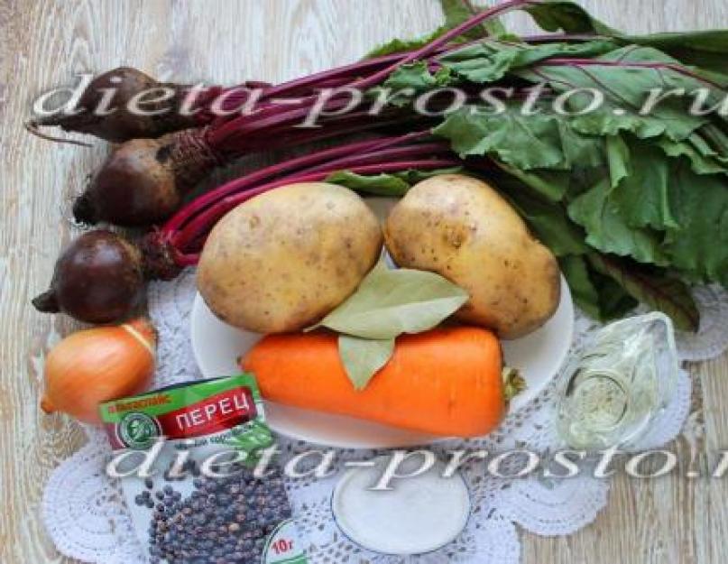 Comment cuisiner du bortsch avec des feuilles de betterave.  Bortsch léger à base de fanes de betteraves