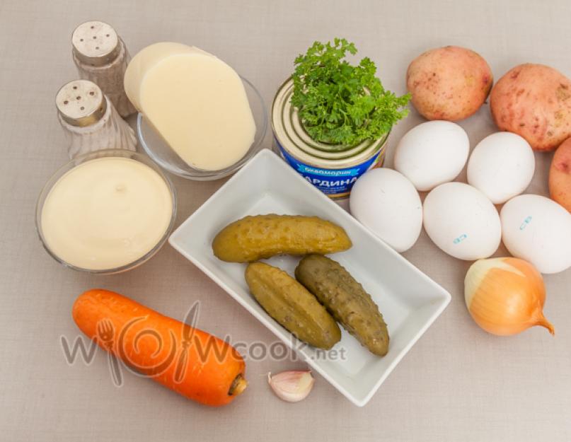 Салат белые снежные сугробы - пошаговый рецепт с фото, как приготовить с рыбными консервами. Салат «Сугробы», пошаговый рецепт с фото