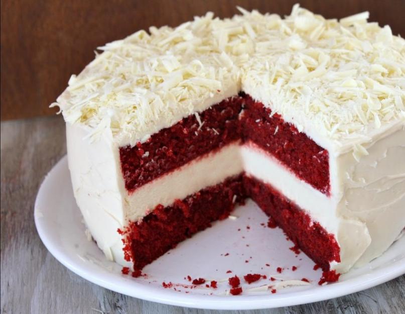 Торт красный бархат с фруктами. Торт Красный бархат. Оригинальный Red Velvet Cake: рецепт американского торта. Как приготовить торт «Красный бархат»