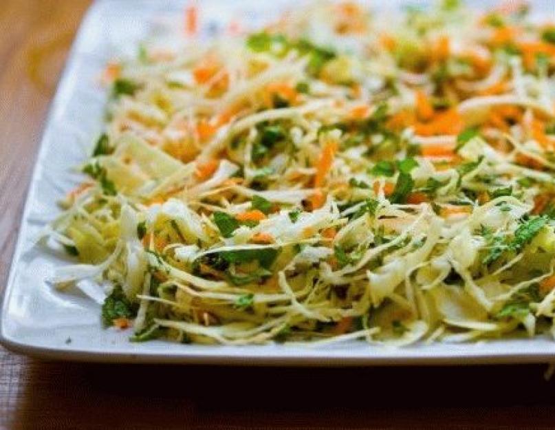 Очень вкусный салат из свежей капусты и моркови. Салат из свежей капусты и моркови: золотые рецепты с фото