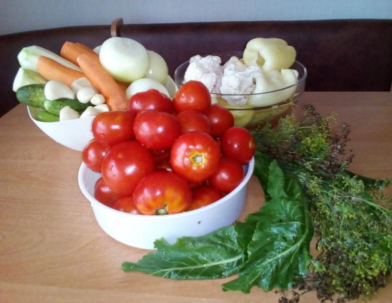 Овощное ассорти на зиму с кабачками. Рецепт приготовления маринованных овощей «Ассорти». Маринованные овощи «Ассорти»