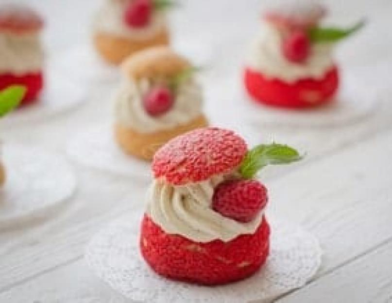 Κέικ Σου.  Μοντέρνα επιδόρπια: Γαλλικά choux cakes με ζύμη craqueline Ιδανική διάμετρος choux cakes