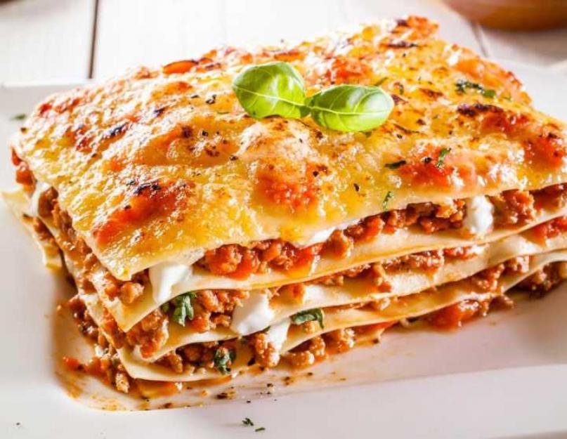 Lasagne Italie.  Lasagne italienne - recette.  Nouveautés culinaires des « stars »