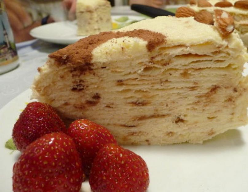 Торт наполеон классический с заварным на сковороде. Пошаговый рецепт торта “Наполеон” на сковороде