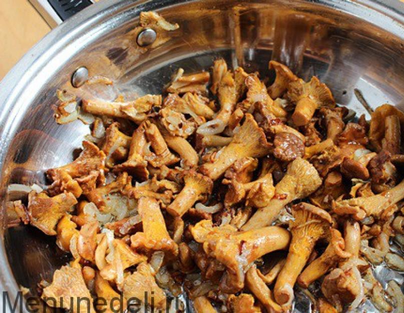 Как приготовить грибы лисички жареные с картошкой. Картошка с лисичками на сковороде