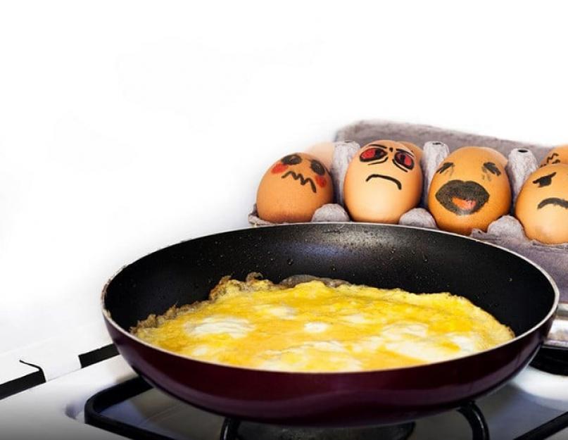Как жарить яичницу на сковороде рецепт. Как правильно жарить яйца на сковороде? Наши рекомендации