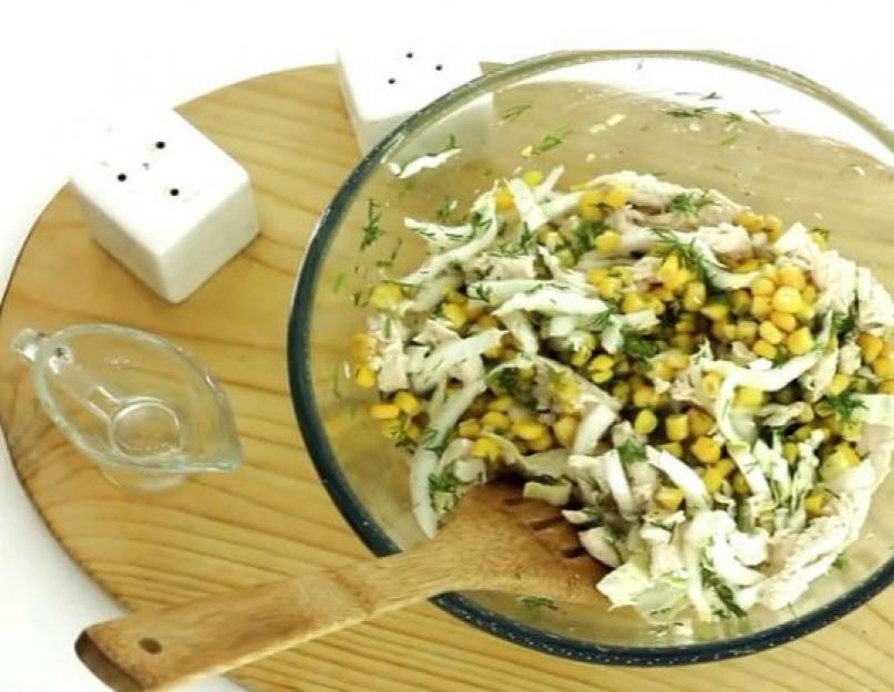 Salade tiède au chou chinois.  Salade de chou chinois - recettes simples avec photos.  Plats diététiques très savoureux.  Salade de chou chinois, poulet et croûtons