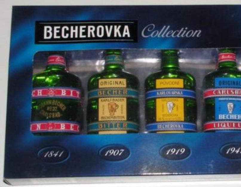 Composition de liqueur Becherovka.  Comment boire Becherovka sous sa forme pure.  Cocktails de Becherovka